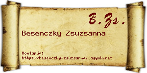 Besenczky Zsuzsanna névjegykártya